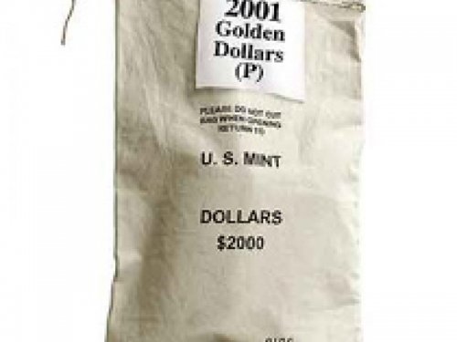 2001 Golden Dollar 2000-Coin Bag, Philadelphia Mint Mark